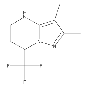 2,3-dimethyl-7-(trifluoromethyl)-4H,5H,6H,7H-pyrazolo[1,5-a]pyrimidine结构式