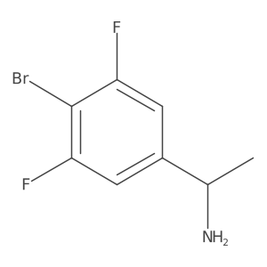 (R)-1-(4-Bromo-3,5-difluorophenyl)ethanamine结构式