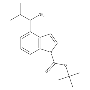 tert-Butyl 4-(1-amino-2-methylpropyl)-1H-indole-1-carboxylate Structure