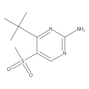 4-(tert-Butyl)-5-(methylsulfonyl)pyrimidin-2-amine结构式