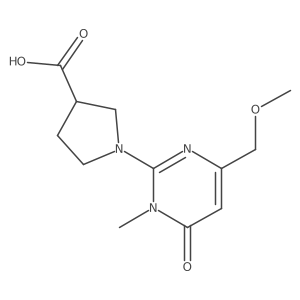 1-(4-(Methoxymethyl)-1-methyl-6-oxo-1,6-dihydropyrimidin-2-yl)pyrrolidine-3-carboxylic acid结构式