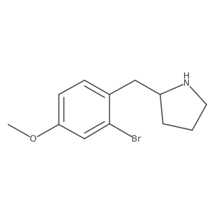 2-[(2-Bromo-4-methoxyphenyl)methyl]pyrrolidine Structure
