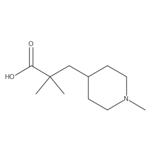 2,2-Dimethyl-3-(1-methylpiperidin-4-yl)propanoic acid结构式