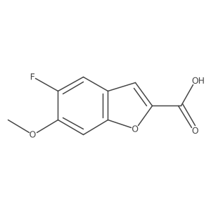 5-Fluoro-6-methoxy-1-benzofuran-2-carboxylic acid结构式