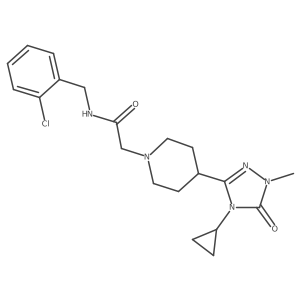 N-(2-chlorobenzyl)-2-(4-(4-cyclopropyl-1-methyl-5-oxo-4,5-dihydro-1H-1,2,4-triazol-3-yl)piperidin-1-yl)acetamide Structure