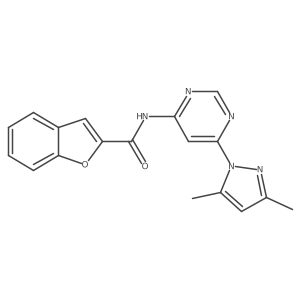 N-(6-(3,5-dimethyl-1H-pyrazol-1-yl)pyrimidin-4-yl)benzofuran-2-carboxamide Structure