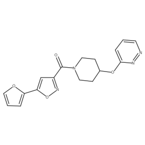 (5-(Furan-2-yl)isoxazol-3-yl)(4-(pyridazin-3-yloxy)piperidin-1-yl)methanone结构式