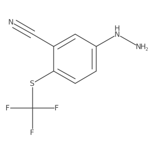 1-(3-Cyano-4-(trifluoromethylthio)phenyl)hydrazine Structure
