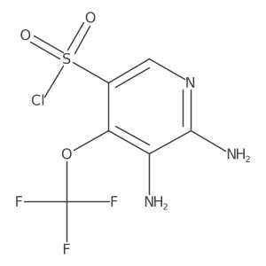 5,6-Diamino-4-(trifluoromethoxy)pyridine-3-sulfonyl chloride Structure