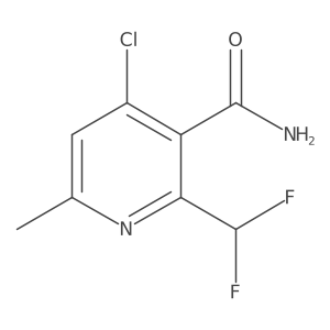4-Chloro-2-(difluoromethyl)-6-methylnicotinamide Structure