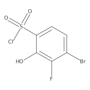 4-Bromo-3-fluoro-2-hydroxybenzene-1-sulfonyl chloride Structure