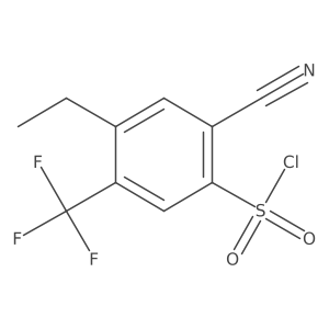 Benzenesulfonyl chloride, 2-cyano-4-ethyl-5-(trifluoromethyl)-结构式