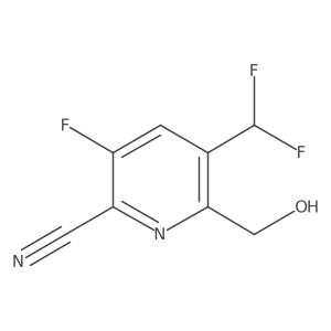 5-(Difluoromethyl)-3-fluoro-6-(hydroxymethyl)picolinonitrile Structure