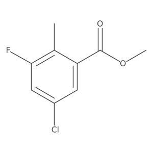 Methyl 5-chloro-3-fluoro-2-methylbenzoate结构式