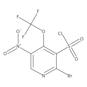 2-Bromo-5-nitro-4-(trifluoromethoxy)pyridine-3-sulfonyl chloride Structure