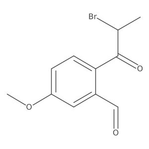 2-(2-Bromopropanoyl)-5-methoxybenzaldehyde结构式