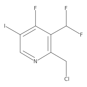 2-(Chloromethyl)-3-(difluoromethyl)-4-fluoro-5-iodopyridine Structure