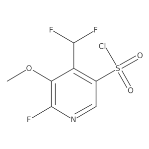 4-(difluoromethyl)-6-fluoro-5-methoxy-pyridine-3-sulfonyl chloride Structure