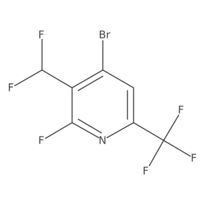 4-bromo-3-(difluoromethyl)-2-fluoro-6-(trifluoromethyl)pyridine Structure