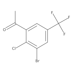 3'-Bromo-2'-chloro-5'-(trifluoromethyl)acetophenone结构式