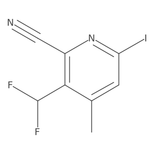 3-(Difluoromethyl)-6-iodo-4-methylpicolinonitrile Structure