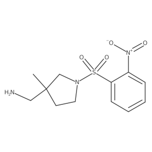 [3-Methyl-1-(2-nitrobenzenesulfonyl)pyrrolidin-3-yl]methanamine Structure