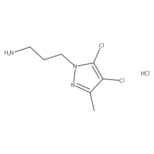 3-(4,5-Dichloro-3-methyl-1H-pyrazol-1-yl)propan-1-amine hydrochloride Structure
