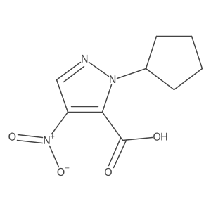 1-cyclopentyl-4-nitro-1H-pyrazole-5-carboxylic acid Structure
