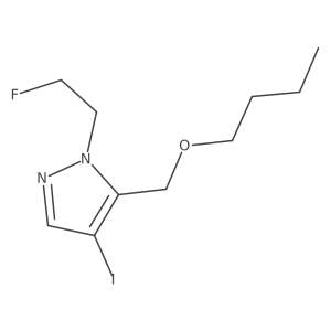 5-(butoxymethyl)-1-(2-fluoroethyl)-4-iodo-1H-pyrazole结构式