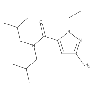 3-amino-1-ethyl-N,N-diisobutyl-1H-pyrazole-5-carboxamide Structure