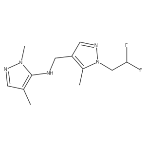 N-{[1-(2,2-difluoroethyl)-5-methyl-1H-pyrazol-4-yl]methyl}-1,4-dimethyl-1H-pyrazol-5-amine Structure
