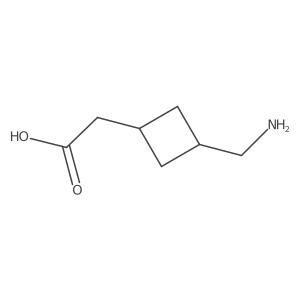2-[3-(Aminomethyl)cyclobutyl]acetic acid结构式