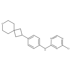 4-Chloro-N-[4-(7-oxa-2-azaspiro[3.5]non-2-yl)phenyl]-1,3,5-triazin-2-amine结构式