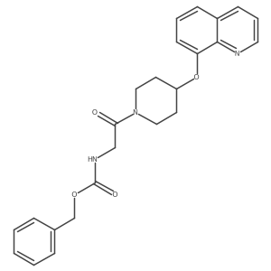 Benzyl (2-oxo-2-(4-(quinolin-8-yloxy)piperidin-1-yl)ethyl)carbamate结构式