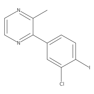 2-(3-Chloro-4-iodophenyl)-3-methylpyrazine Structure