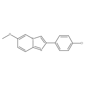 2-(4-Chlorophenyl)-6-methoxyimidazo[1,2-a]pyridine结构式