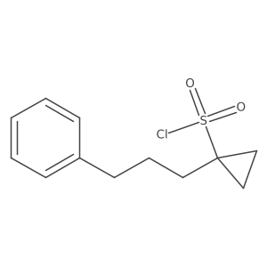 1-(3-Phenylpropyl)cyclopropane-1-sulfonyl chloride Structure