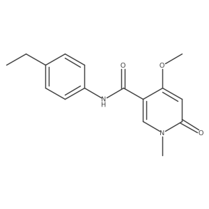 N-(4-ethylphenyl)-4-methoxy-1-methyl-6-oxo-1,6-dihydropyridine-3-carboxamide结构式