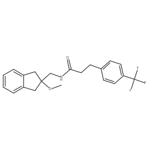 N-((2-methoxy-2,3-dihydro-1H-inden-2-yl)methyl)-3-(4-(trifluoromethyl)phenyl)propanamide结构式