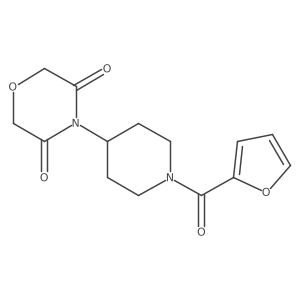 4-[1-(Furan-2-carbonyl)piperidin-4-yl]morpholine-3,5-dione结构式