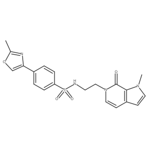 N-(2-(1-methyl-7-oxo-1H-pyrrolo[2,3-c]pyridin-6(7H)-yl)ethyl)-4-(2-methyloxazol-4-yl)benzenesulfonamide结构式