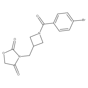 3-((1-(4-Bromobenzoyl)azetidin-3-yl)methyl)oxazolidine-2,4-dione结构式