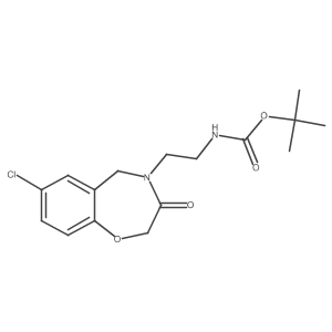 tert-butyl (2-(7-chloro-3-oxo-2,3-dihydrobenzo[f][1,4]oxazepin-4(5H)-yl)ethyl)carbamate Structure