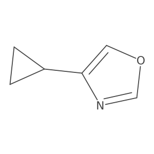 4-Cyclopropyl-1,3-oxazole结构式