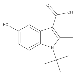 1-tert-Butyl-5-hydroxy-2-methyl-1H-indole-3-carboxylic acid结构式