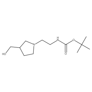 tert-butyl N-{2-[3-(hydroxymethyl)pyrrolidin-1-yl]ethyl}carbamate结构式