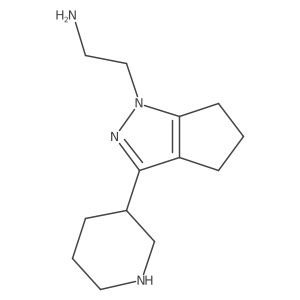 2-(3-(piperidin-3-yl)-5,6-dihydrocyclopenta[c]pyrazol-1(4H)-yl)ethan-1-amine Structure