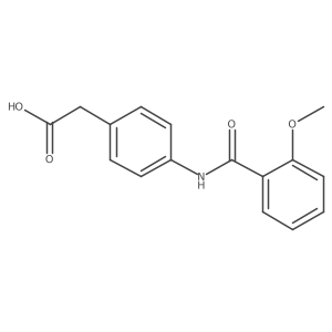 4-[(2-Methoxybenzoyl)amino]benzeneacetic acid结构式