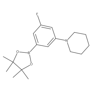 5-Fluoro-3-piperidinophenylboronic acid pinacol ester Structure