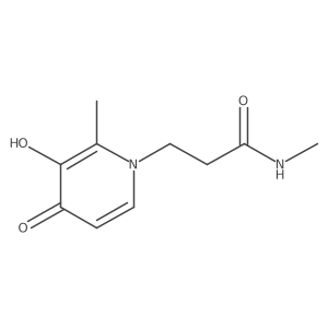 3-(3-Hydroxy-2-methyl-4-oxo-1(4H)-pyridinyl)-N-methylpropanamide Structure